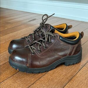 Timberland PRO Dark Brown Steel Toe Leather Safety Shoe - 8W